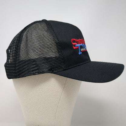 Otto Trucker Hat Black Red Blue One Size Stateline Trucking Grain Gravel Mesh