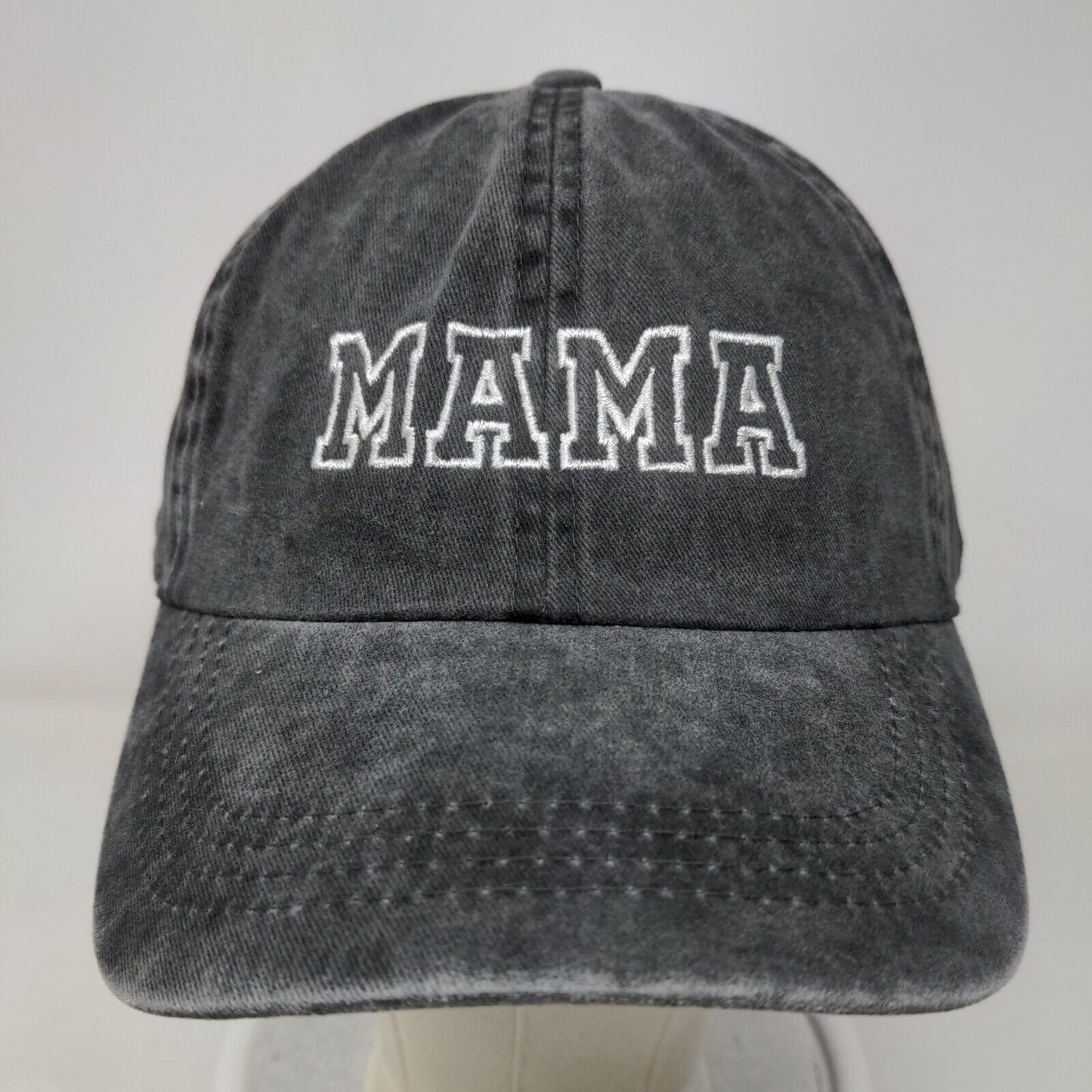 MAMA Slideback Hat Gray OSFM Embroidered Logo Adjustable 6 Panel