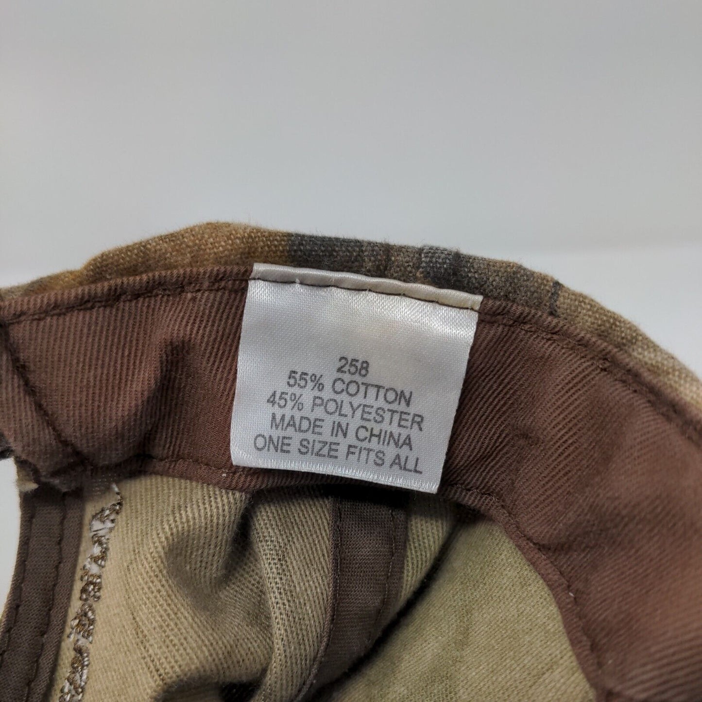 Lumbermens Slideback Hat Camouflage OSFA Adjustable Embroidered 6 Panel