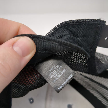 Drift West Snapback Mesh Back Trucker Hat Gray One Size Colorblock