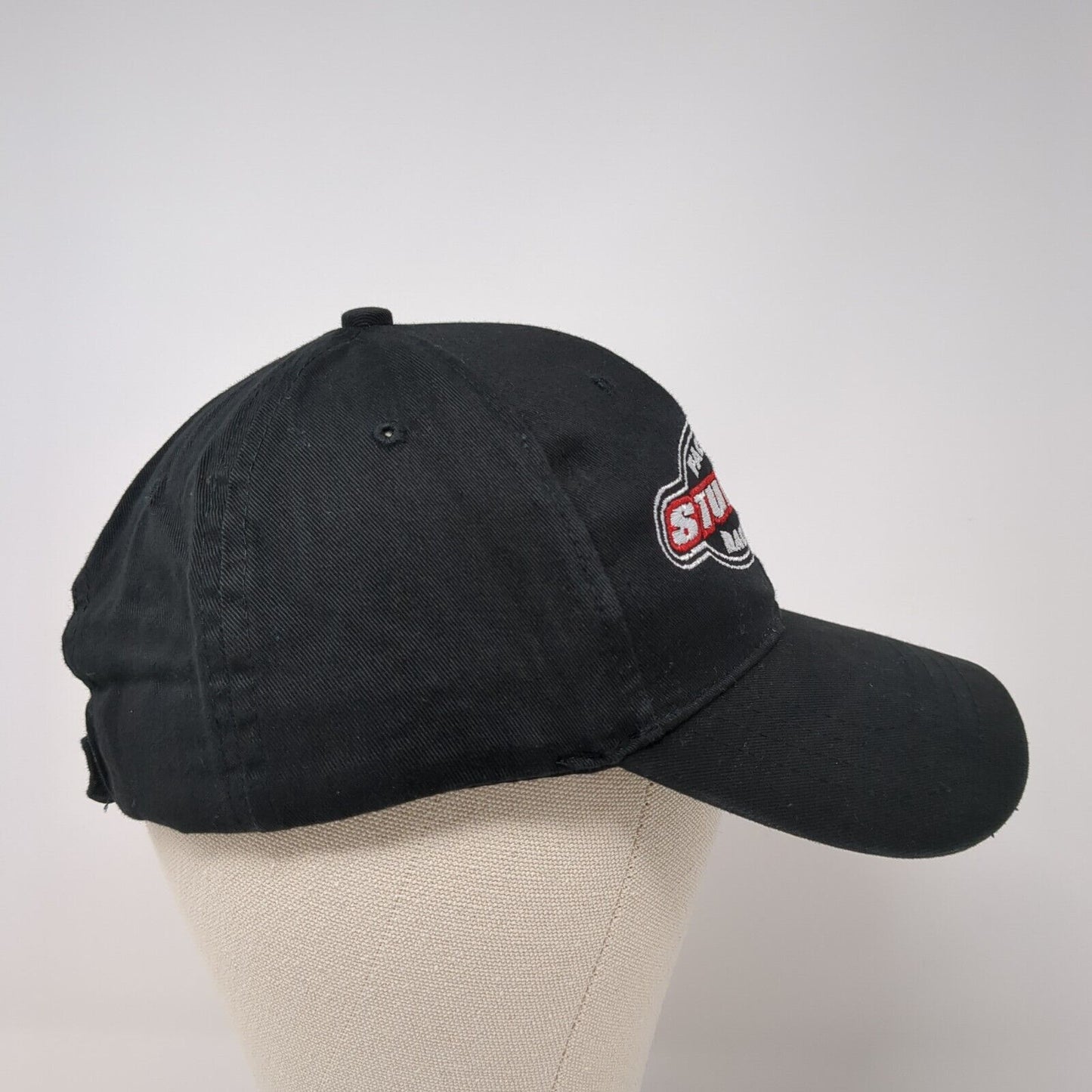Factory Studboy Racing Strapback Hat Black OS Adjustable Embroidered Cap America