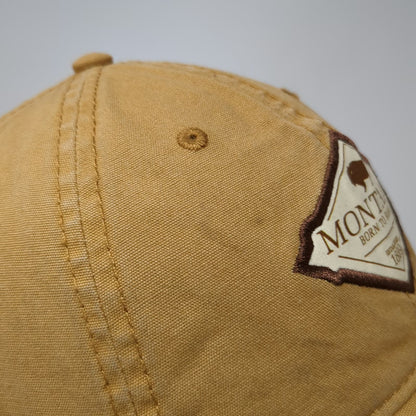 Legacy Baseball Cap Brown One Size Montana Bison Patch Slideback Cotton Hat