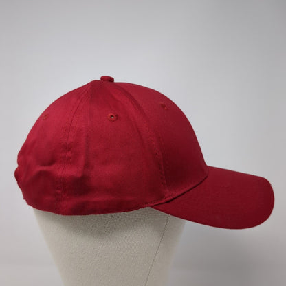 Port & Company Strapback Hat Red One Size Adjustable 6 Panel Blank