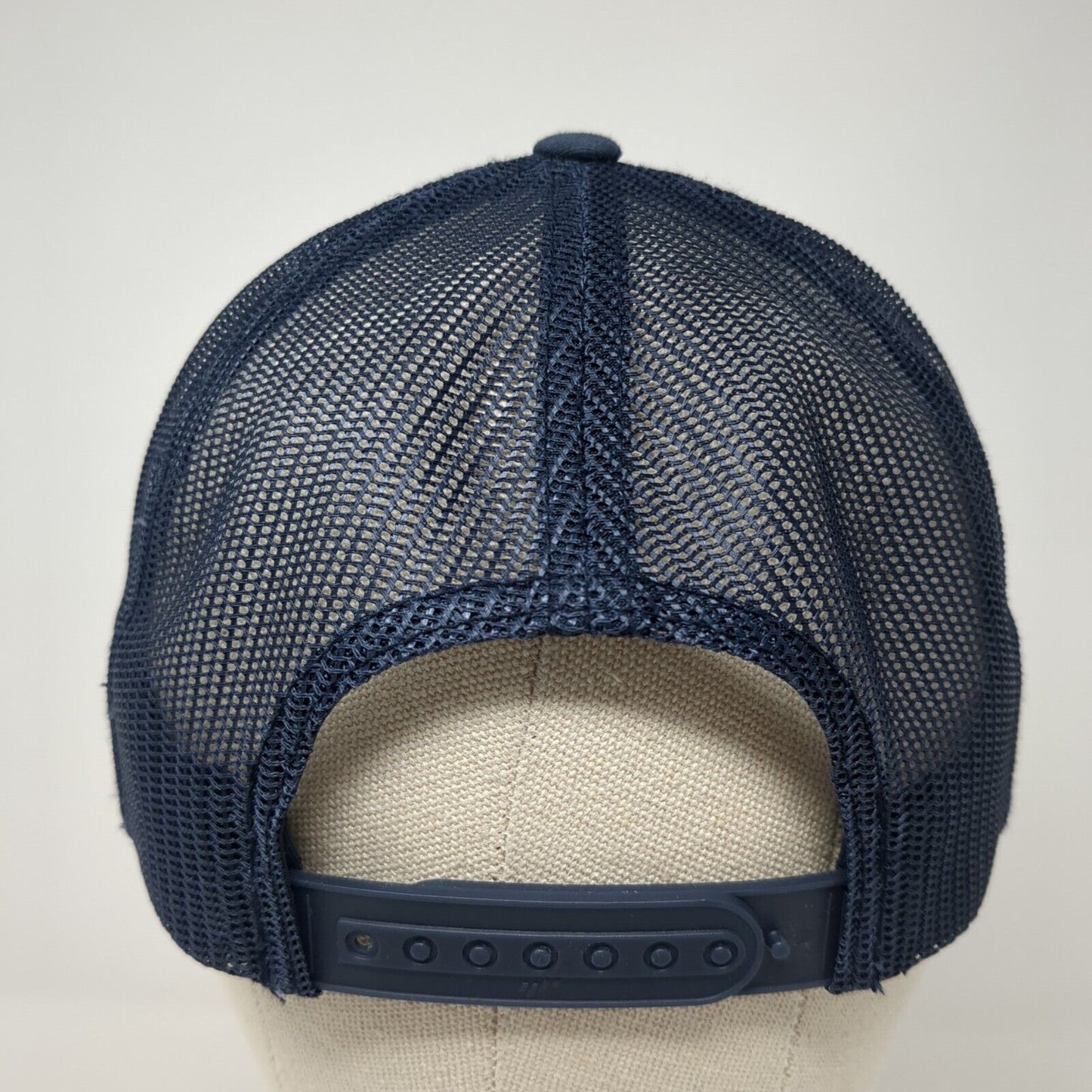 Take It Easy Snapback Mesh Back Trucker Hat Blue One Size Adjustable