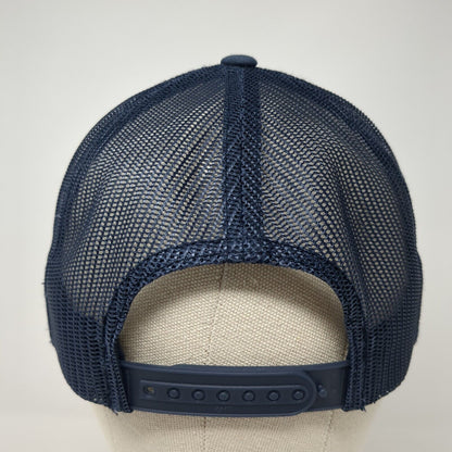 Take It Easy Snapback Mesh Back Trucker Hat Blue One Size Adjustable