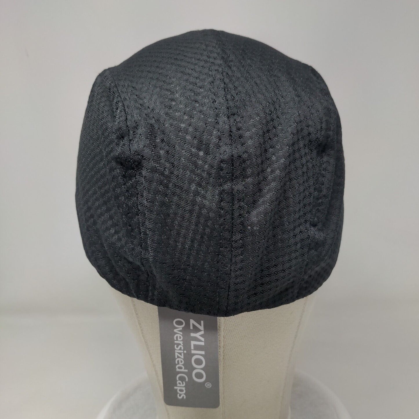 ZYLIOO Oversized Caps Fitted 5 Panel Hat Black 61-64cm Breathable Polyester