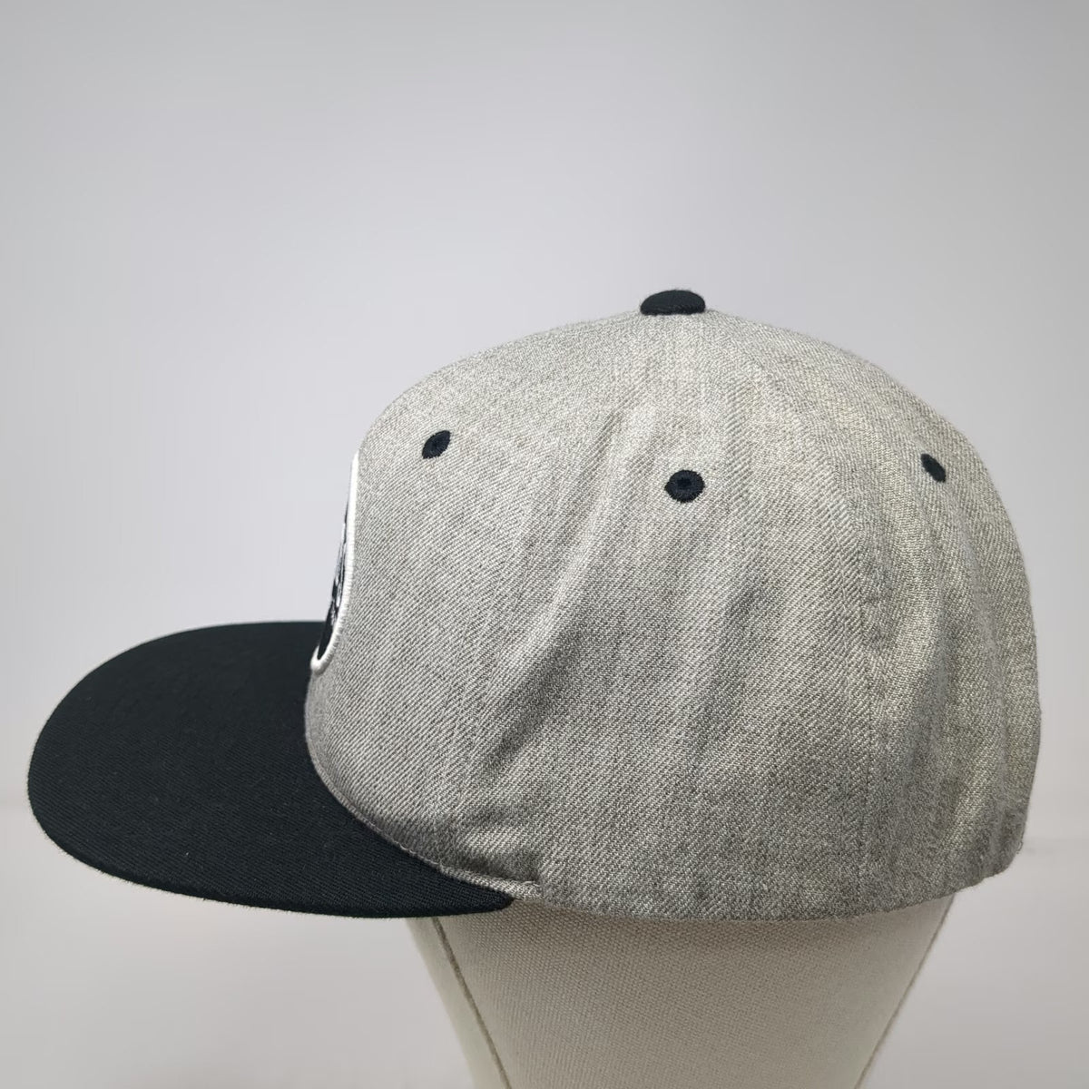 Yupoong Toobs Distribution Snapback Hat Gray One Size Green Under Visor Wool