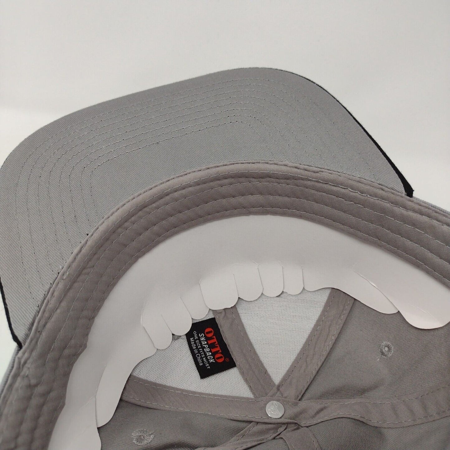 Otto Snapback Hat Gray OSFM Adjustable 6 Panel Vent Holes Colorblock