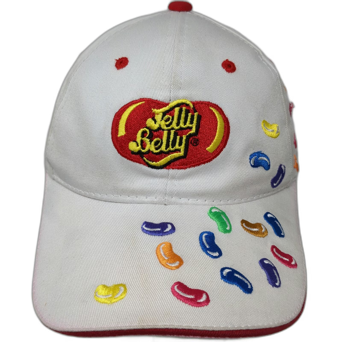 Town Talk Jelly Belly Baseball Cap White One Size Jelly Bean Embroidered Hat