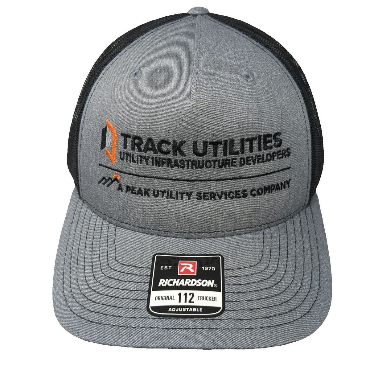 Richardson Trucker Hat Gray One Size Track Utilities Infrastructure Snapback