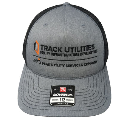 Richardson Trucker Hat Gray One Size Track Utilities Infrastructure Snapback