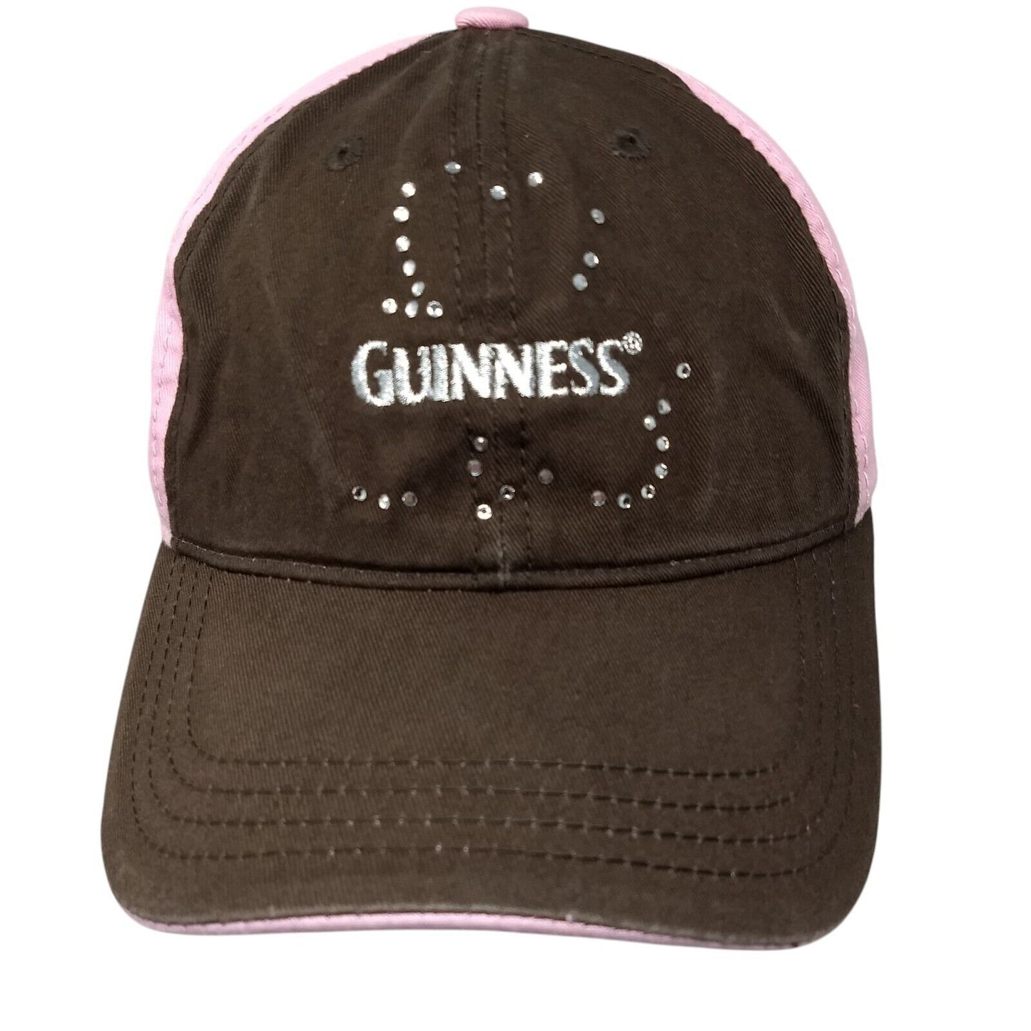 Guinness Strapback Hat Multi OSFA Adjustable Colorblock Rhinestone