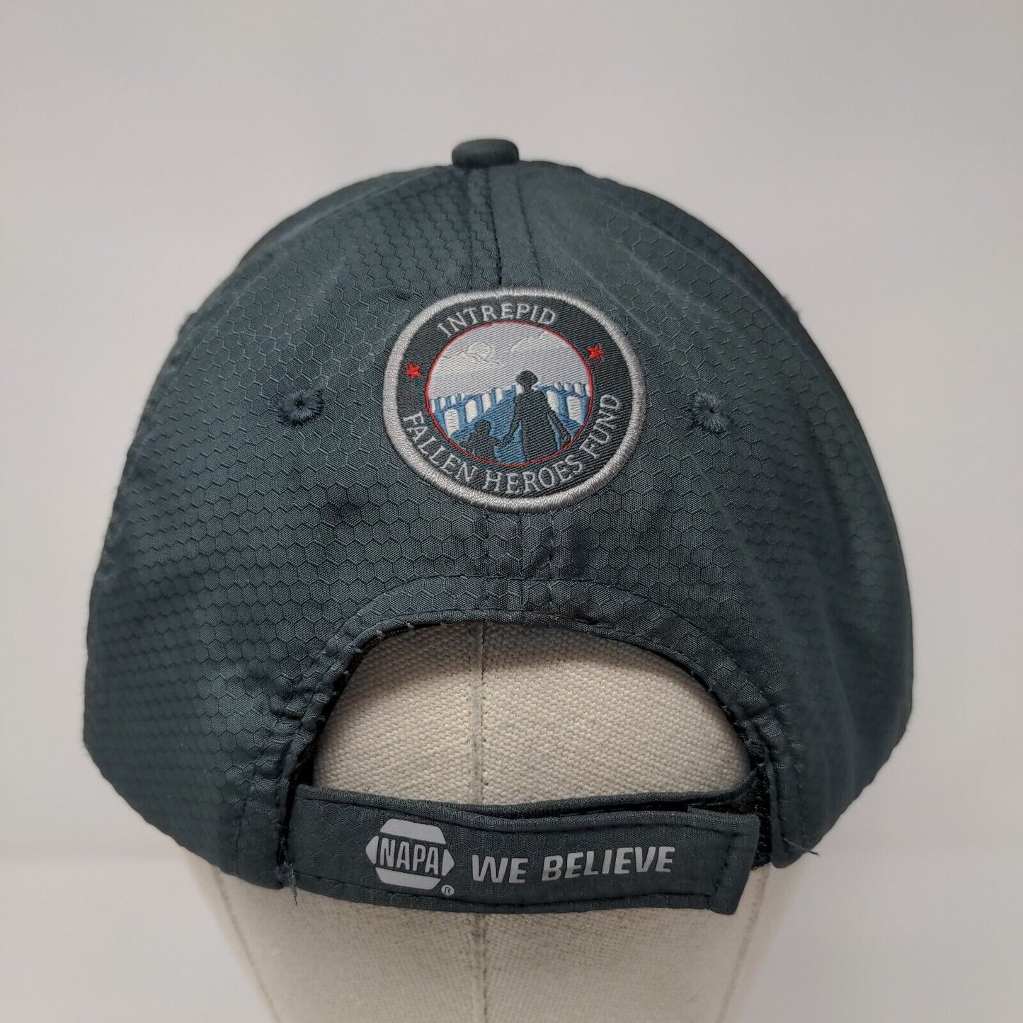 NAPA USA We Believe In Heroes Strapback Hat Gray OSFM Adjustable Patriotic