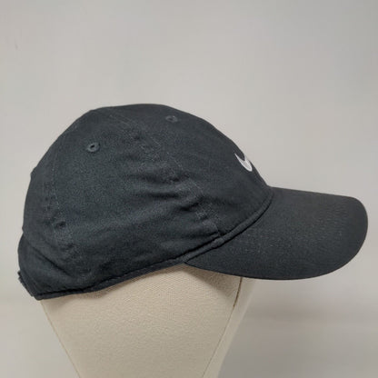 Nike Boy's Strapback Hat Gray Adjustable Embroidered Swoosh Logo 100% Cotton