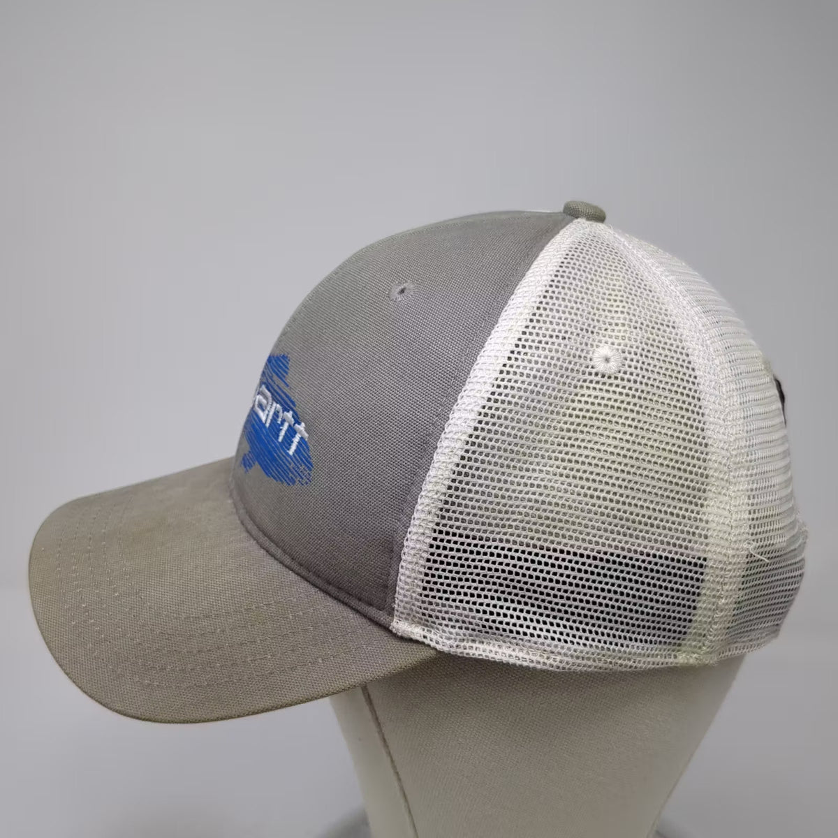 Carhartt Gray Trucker Hat One Size Bass Fish Fishing Mesh Snapback Adjustable
