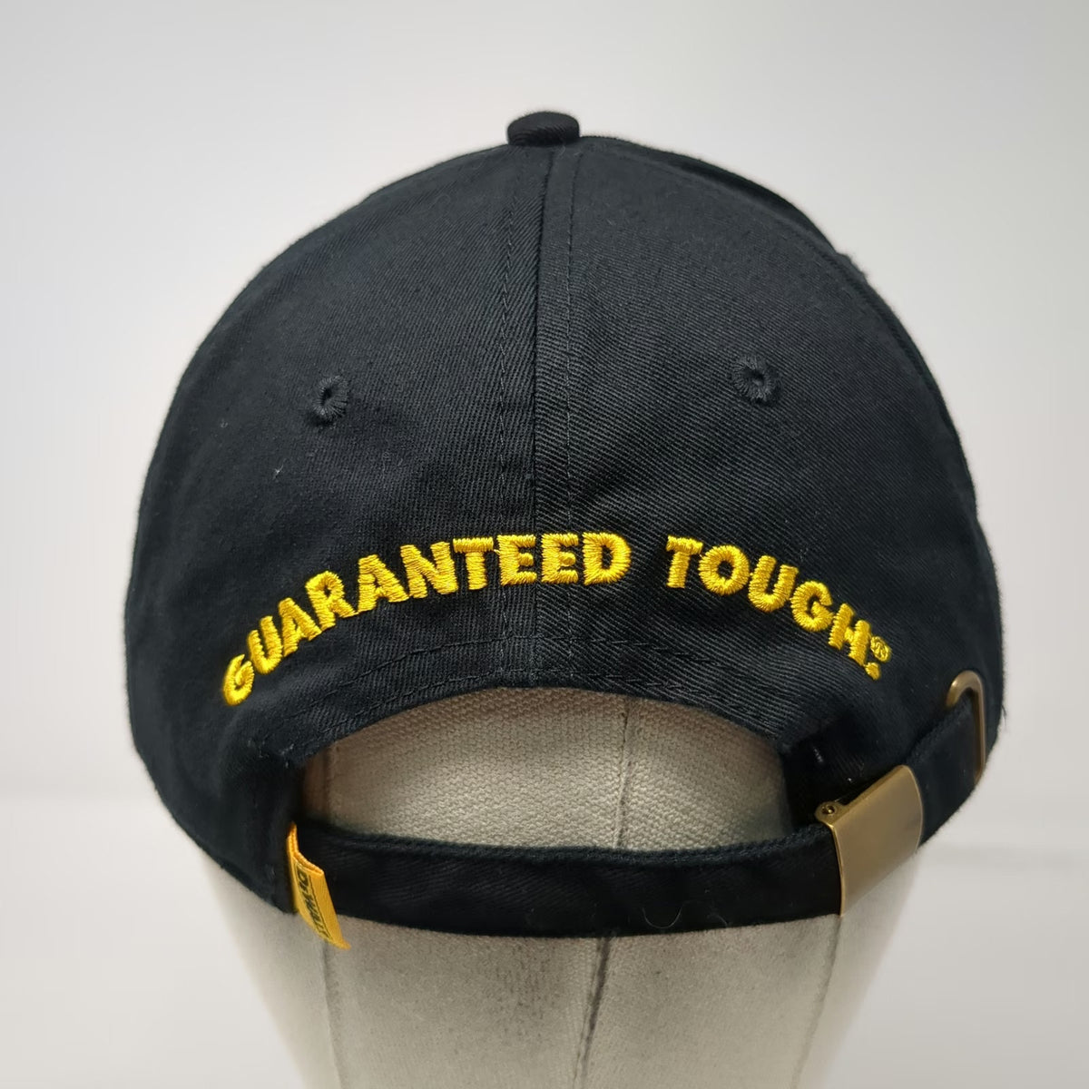 DeWalt Baseball Cap Black One Size Guaranteed Tough Cotton Slideback Hat