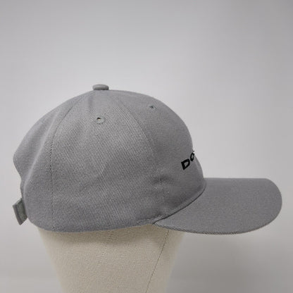 Dodge Strapback Hat Gray One Size Adjustable Embroidered Solid 6 Panel