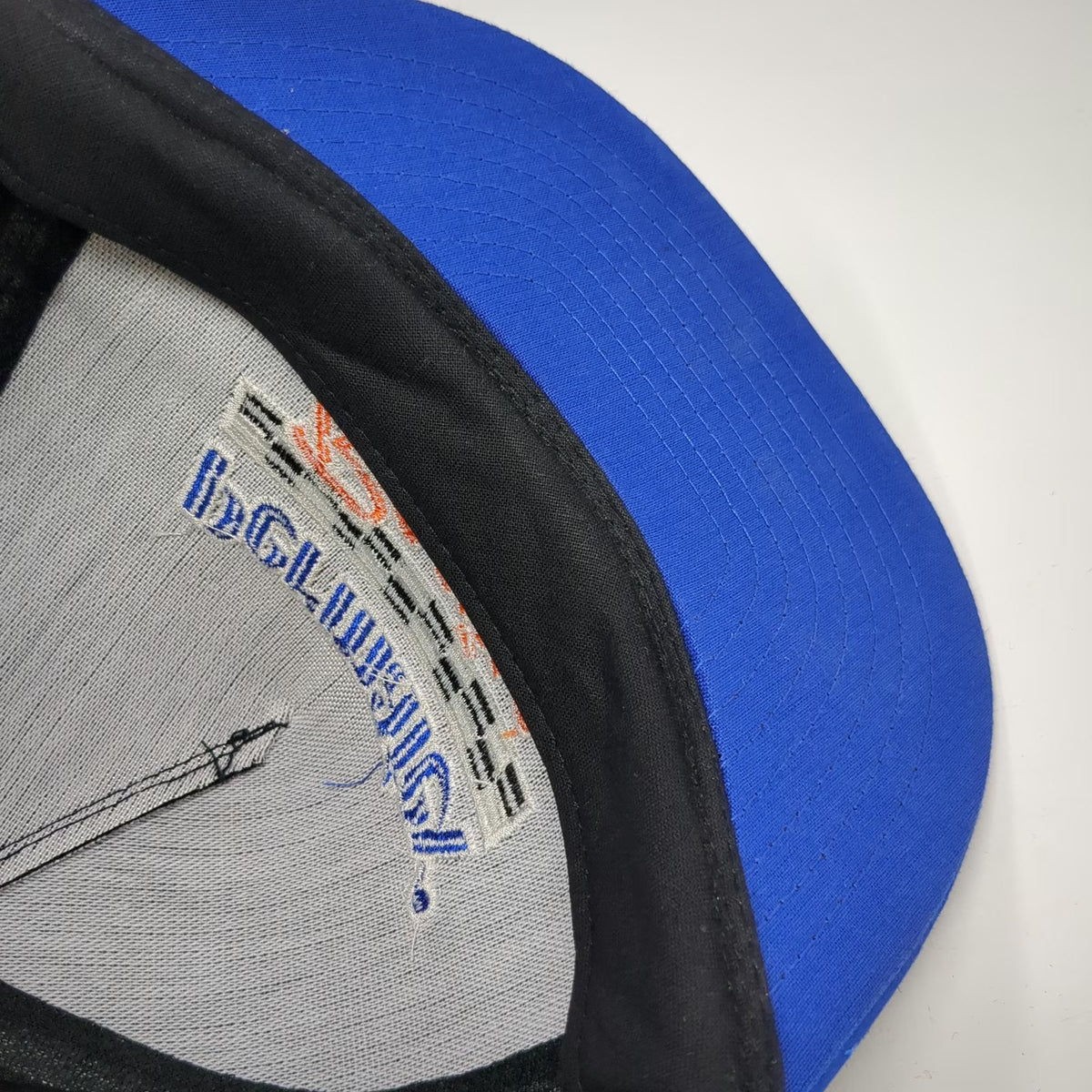 Nissun Trucker Black Blue One Size Permatex Racing Snapback Checkered Flag Hat