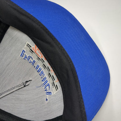 Nissun Trucker Black Blue One Size Permatex Racing Snapback Checkered Flag Hat