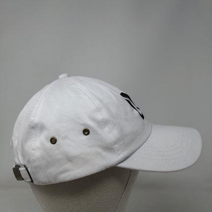 Port & Company Slideback Hat White One Size Embroidered Logo Vent Holes