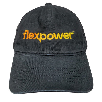 Flexpower Strapback Mesh Back Trucker Hat Black One Size Outdoor Cap