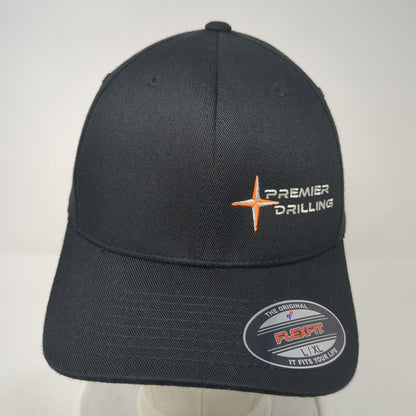 Premier Drilling Fitted Baseball Cap Black XL Lightweight Embroidered Flexfit