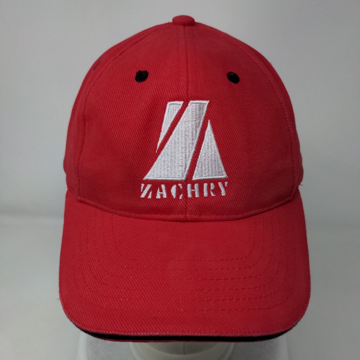 Zachry Slideback Hat Red One Size Adjustable Embroidered Vent Holes