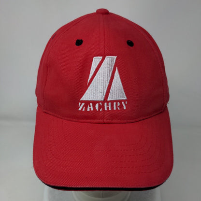 Zachry Slideback Hat Red One Size Adjustable Embroidered Vent Holes