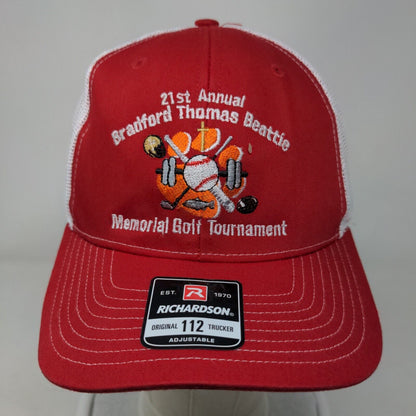 21st Annual Bradford Thomas Beattle Memorial Golf Tournament Trucker Hat Red OS