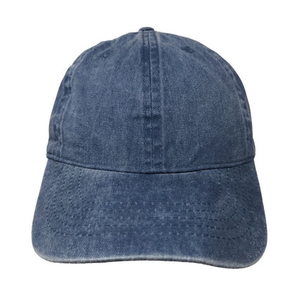 Unbranded Strapback Hat Blue OSFM Adjustable Solid 6 Panel Blank