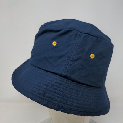Sun Logo Bucket Hat Blue One Size Embroidered Outdoor