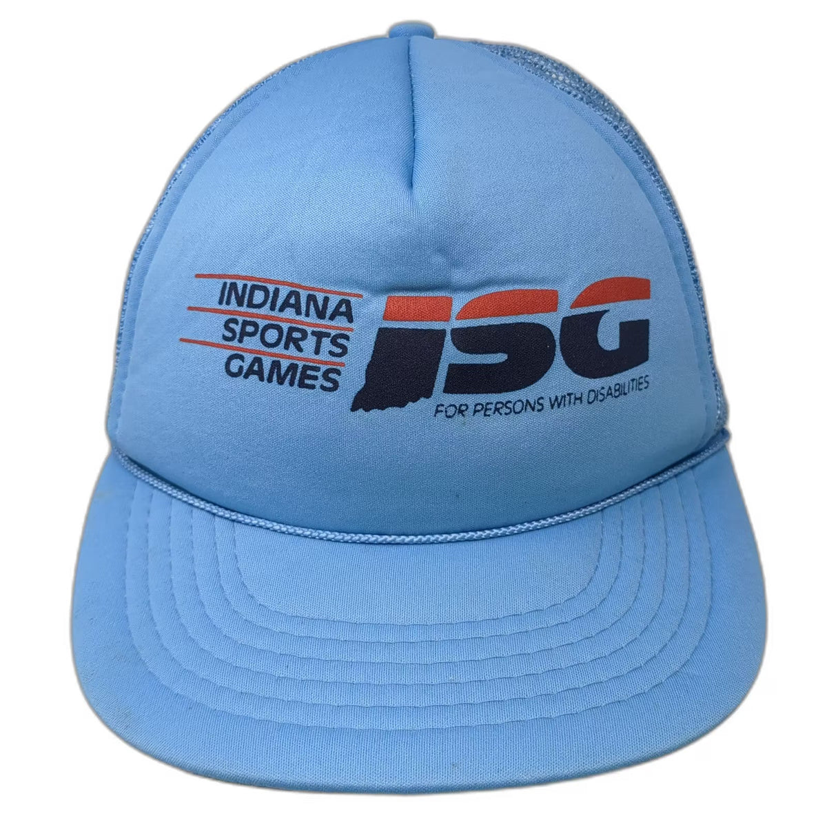 Madhatter Indiana Sports Games Trucker Hat Blue Red Snapback Mesh OSFM Vintage