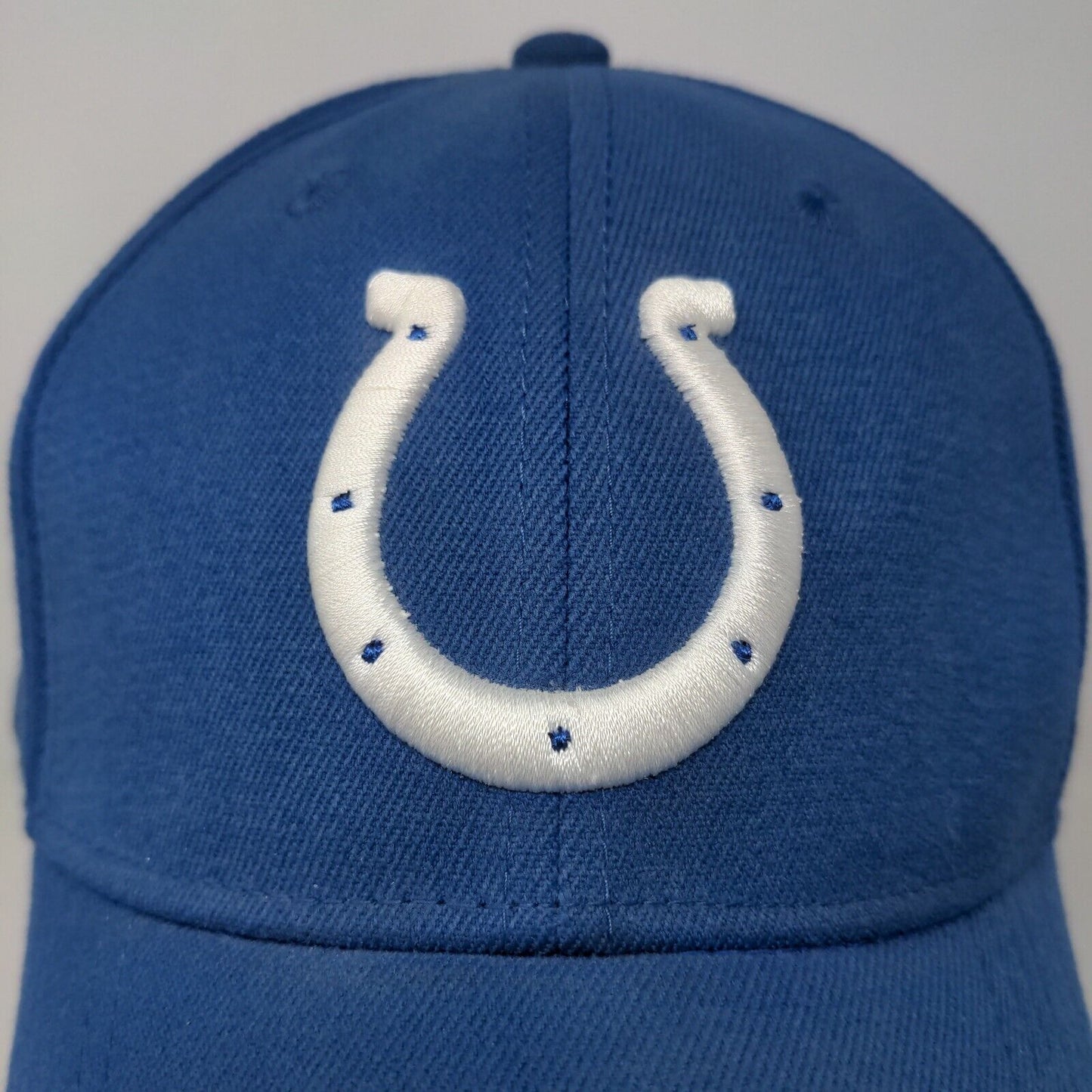 Reebok NFL Men's Fitted Hat Blue Size M/L Embroidered Indianapolis Colts Logo