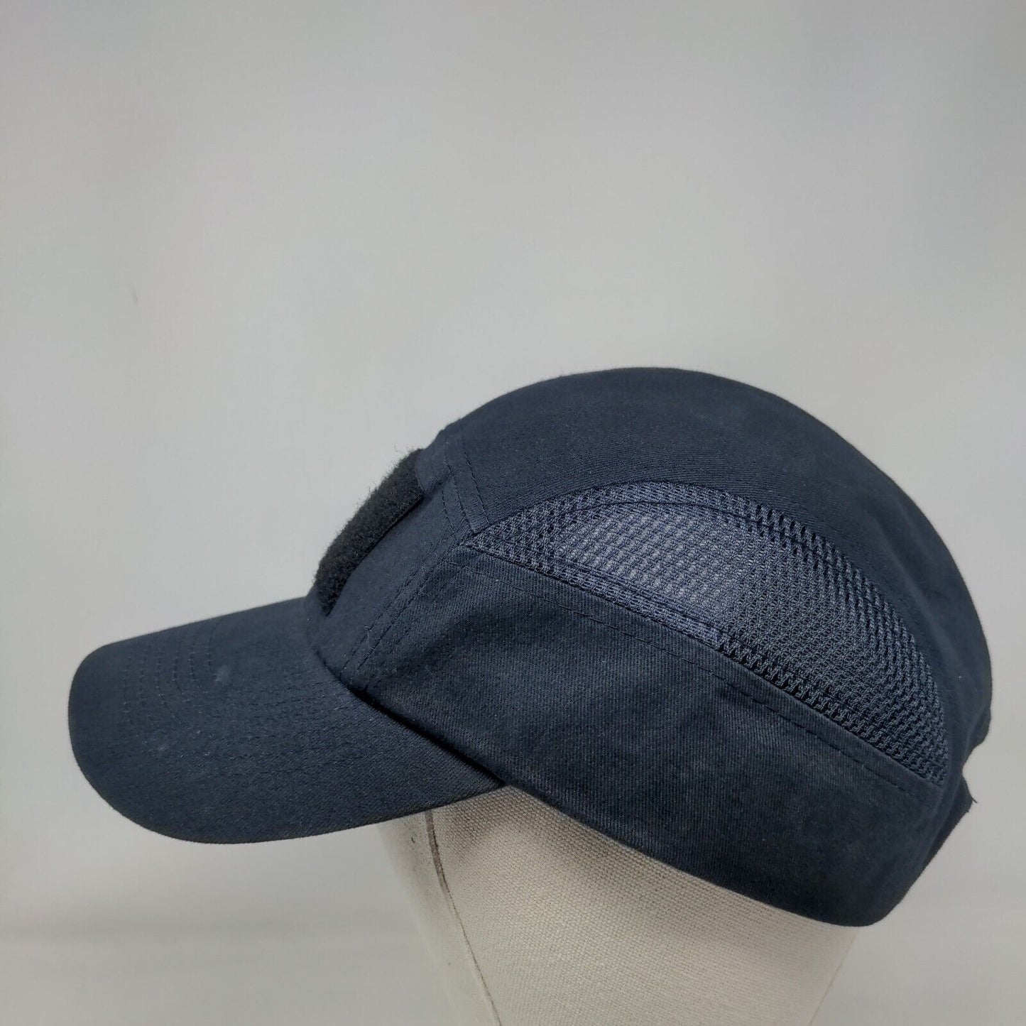 Green Devil Strapback Hat Blue One Size Adjustable Solid Mesh Trim