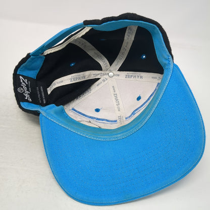 Zephyr Snapback Blue White Black One Size Lacrosse Unlimited Striped Player Hat
