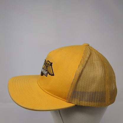 Loser Machine Snapback Trucker Hat Yellow OS Adjustable Embroidered Mesh Back