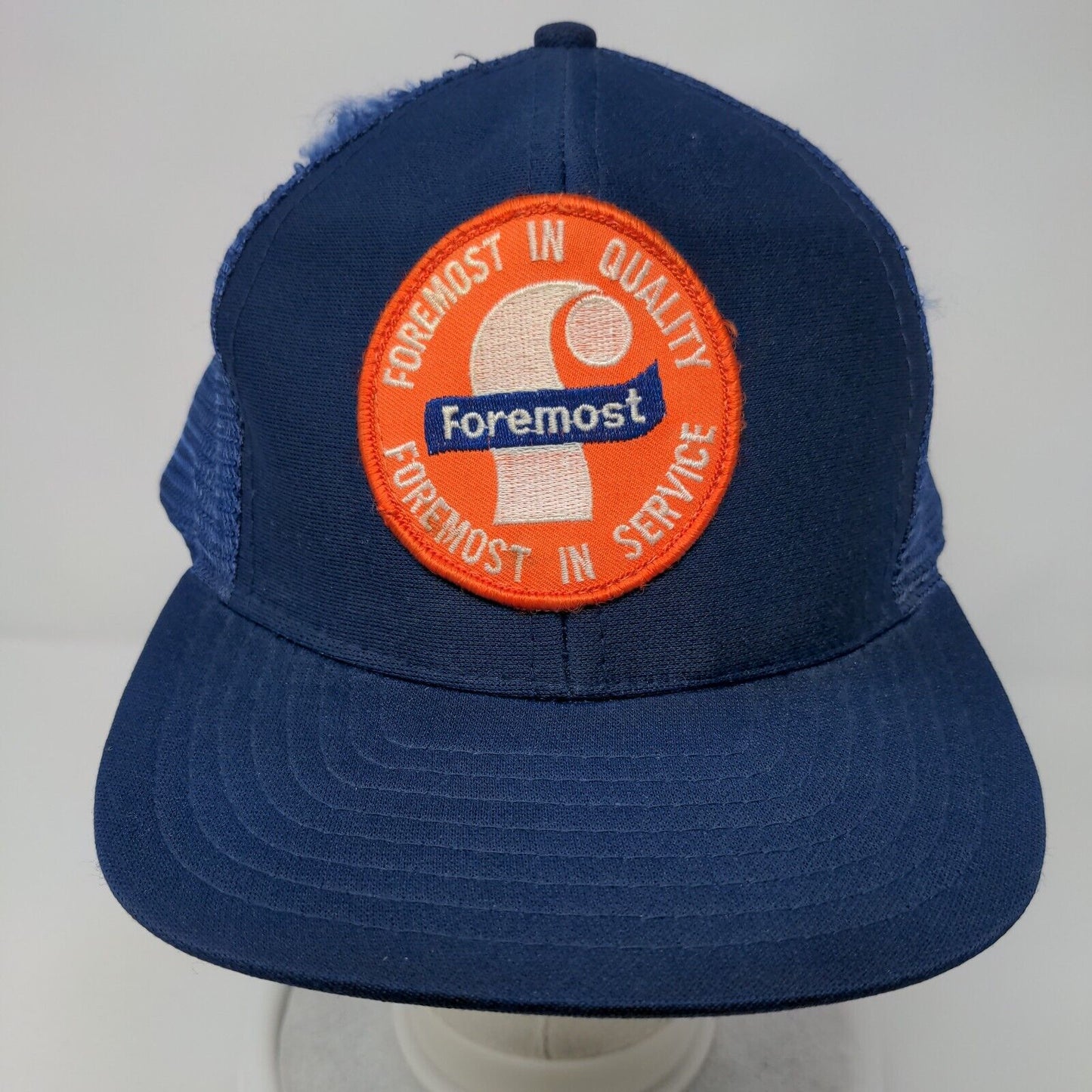 Foremost In Quality Foremost In Service Trucker Hat Blue OSFA Universal Pro Cap
