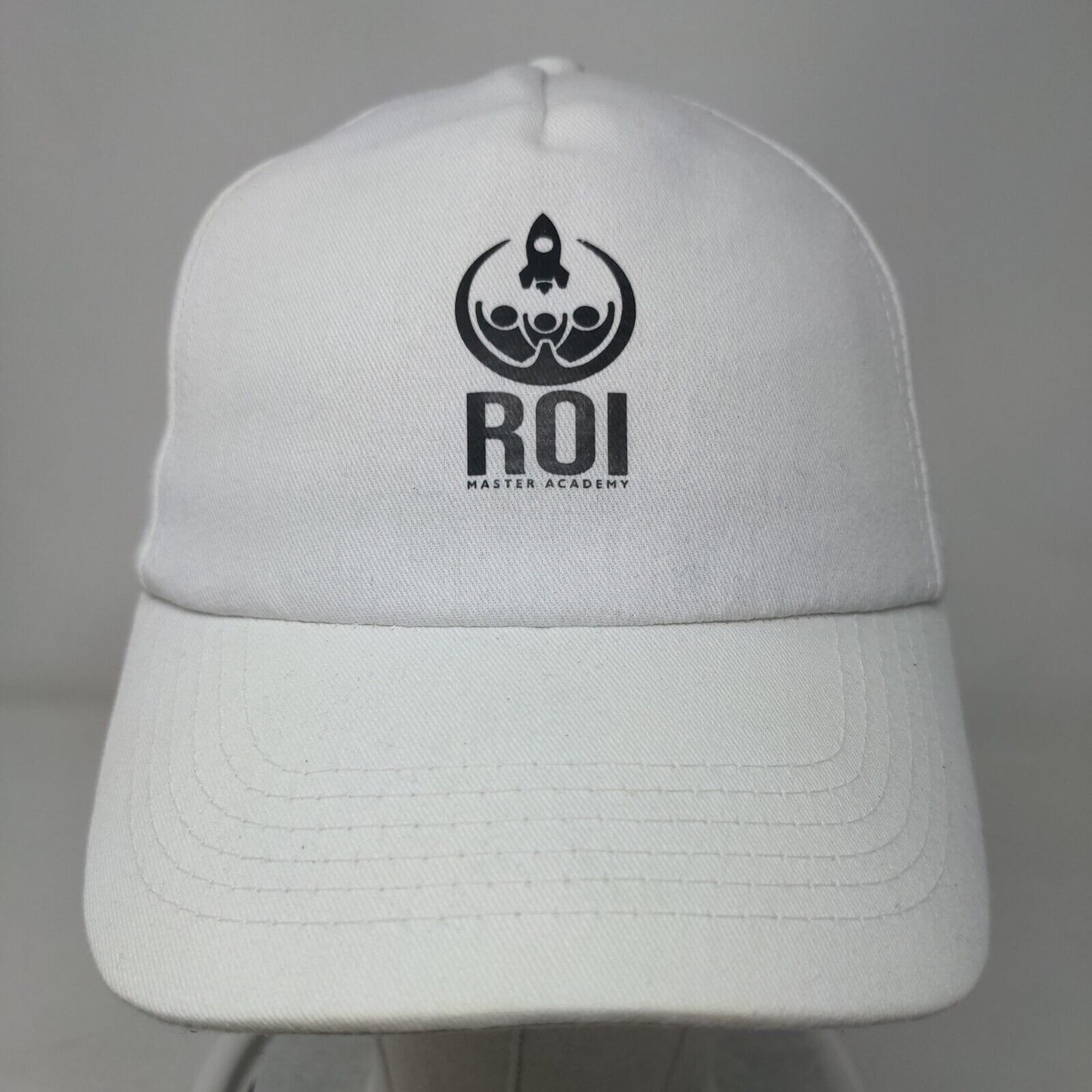 ROI Master Academy Slideback Hat White One Size Adjustable 5 Panel