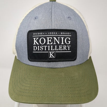 Richardson Trucker Hat Gray Green L Koenig Distillery Mesh Back Snapback