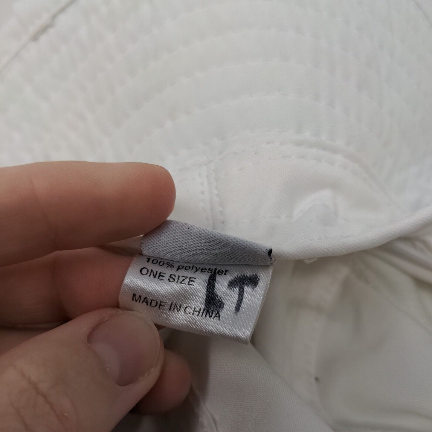 Sebago Men's Wide Brim Sun Hat White Size OS Graphic Quantum Logo Polyester