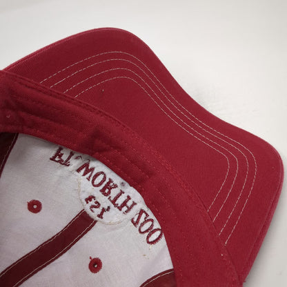 Jacobson Hat Baseball Cap Red One Size Ft Worth Zoo Patch Contrast Stitching