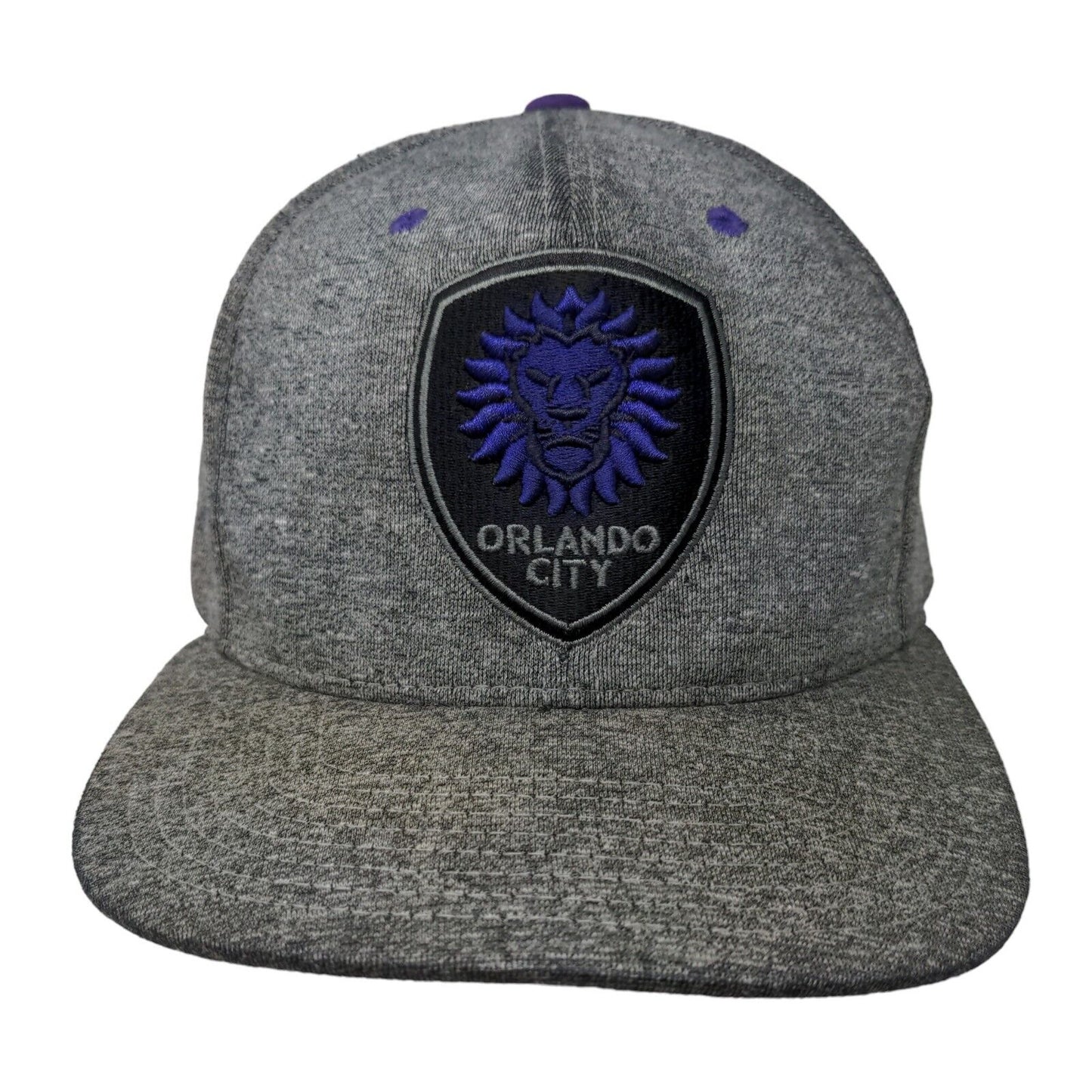 Mitchell & Ness Men's Snapback Hat Gray Embroidered Logo Orlando City Soccer