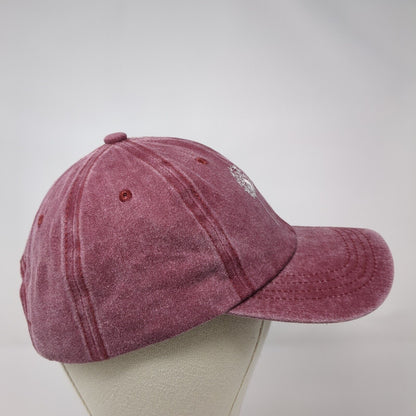 Just Breathe Slideback Hat Red One Size Adjustable Vent Holes 6 Panel