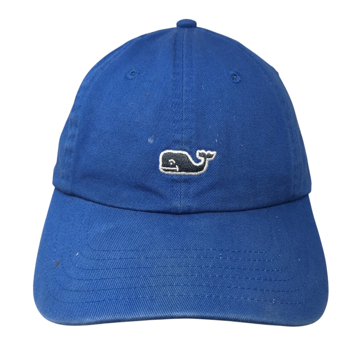 Vineyard Vines Whale Logo Slideback Hat Blue One Size Solid Adjustable