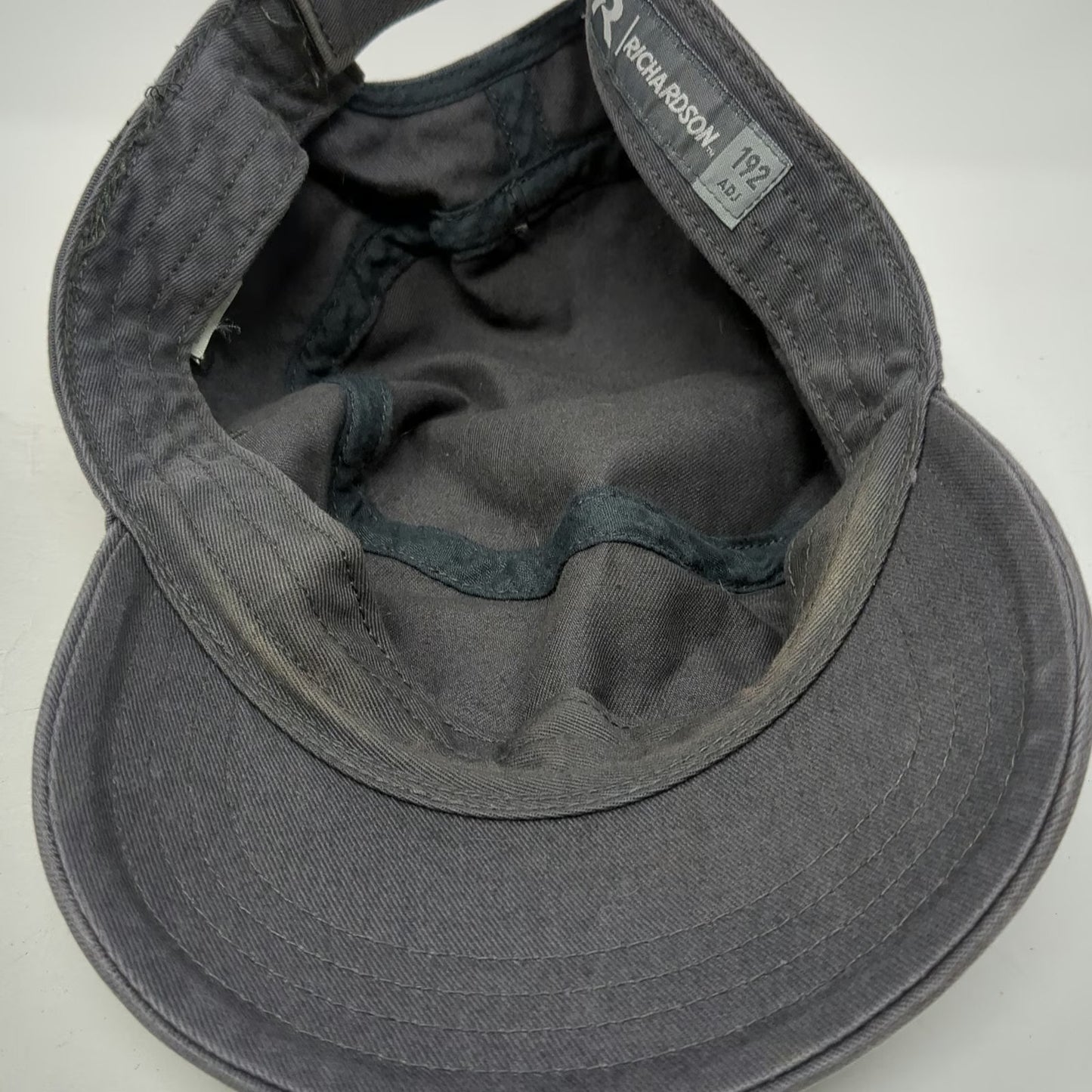 Richardson Army Cap Gray One Size ELEVATION486 Strapback Cotton Adjustable Hat