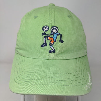 Jake Soccer Life Is Good Kids Strapback Hat Green 4-6T Embroidered