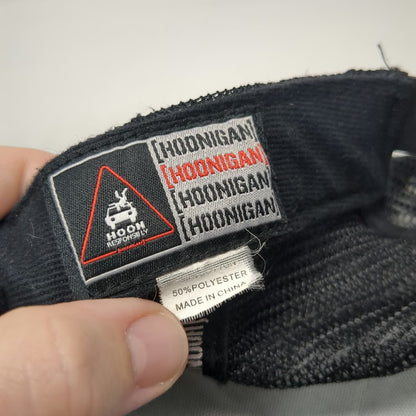 Hoonigan Trucker Hat Black One Size Mesh Back Snapback Logo Patch Racing Car