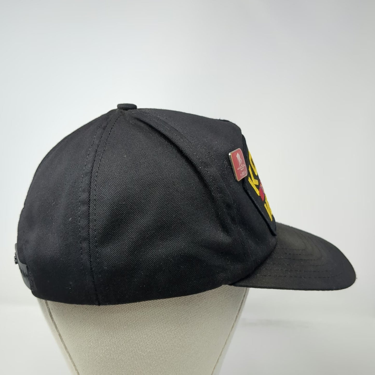HMC Honors 5 Panel Black One Size Korea Veteran Service Ribbon Pin Snapback hat