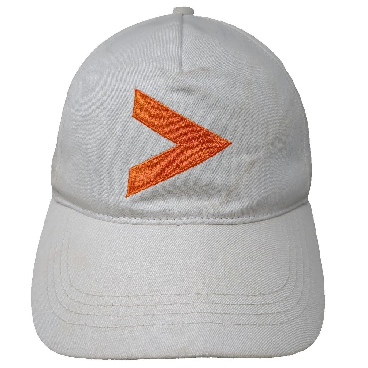 Outdoor Cap 5 Panel White One Size Snapback Hat Orange Logo Point32Health Corp
