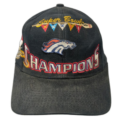 Denver Broncos NFL Logo Athletic Snapback Black Super Bowl XXXII Champs Vintage